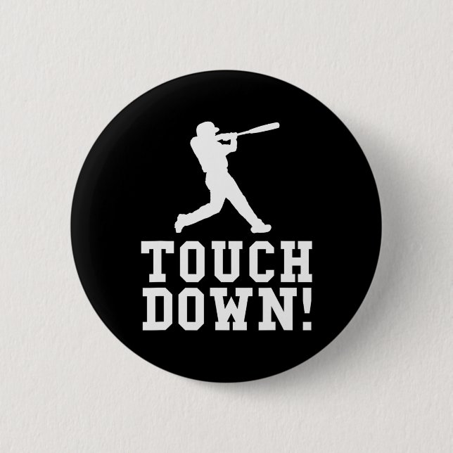 Funny Touchdown Baseball Football Sports Geschenk Button (Vorderseite)