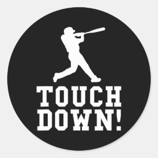Funny Touchdown Baseball Football Sports Geschenk Runder Aufkleber