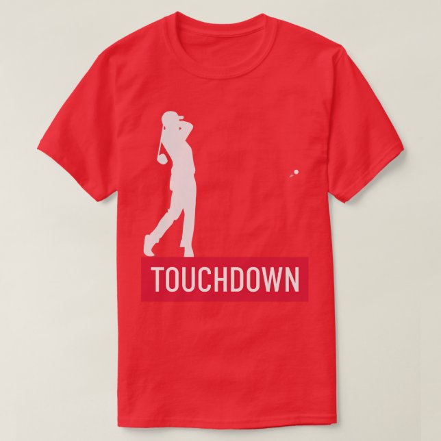 Funny Touchdown Golf Golfer Golfing Graphic Novel T-Shirt (Design vorne)