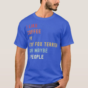 Funny Toy für Terrier Retro Hund und Kaffee Lover T-Shirt