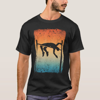 Funny Track and Field High Jump Design für Männer T-Shirt
