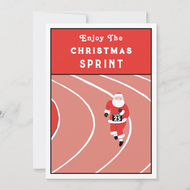 Funny Track und Field Christmas Cards (Vorderseite)