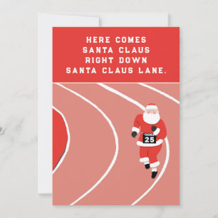 Funny Track und Field Christmas Cards Feiertagskarte