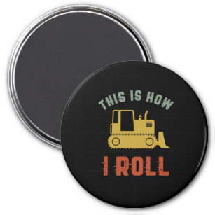 Funny Tractor Driver Bauer So Roll ich Magnet
