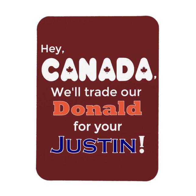 Funny Trade Donald für Justin Magnet (Vertikal)