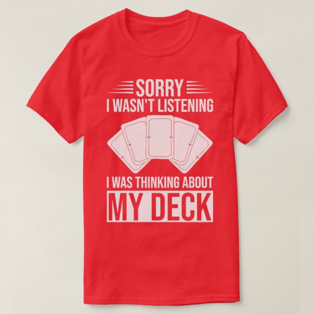 Funny Trading Card Game TCG, an die ich dachte T-Shirt (Design vorne)