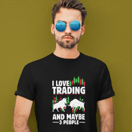 Funny Trading Quote Bull & Candlestick Daytrading T-Shirt