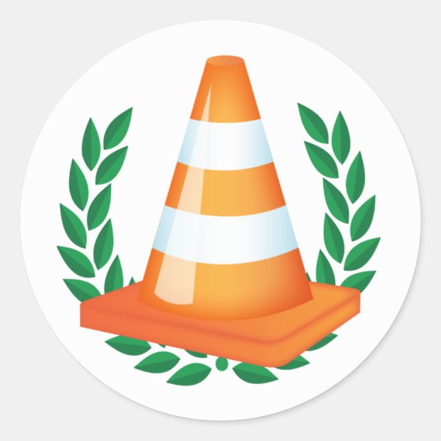 Funny Traffic Cone Collector Stickers (Vorderseite)