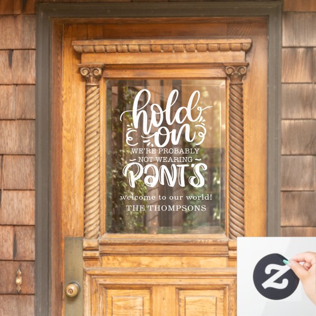 Funny trägt wahrscheinlich keinen Begrüßungsnamen  Fensteraufkleber (Haustür)