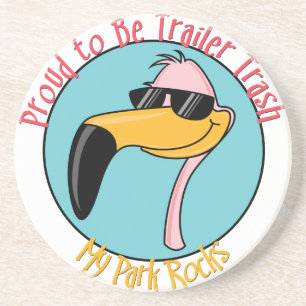 Funny Trailer Park Sandstone Untersetzer