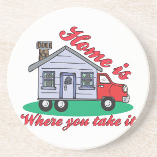 Funny Trailer Park Sandstone Untersetzer