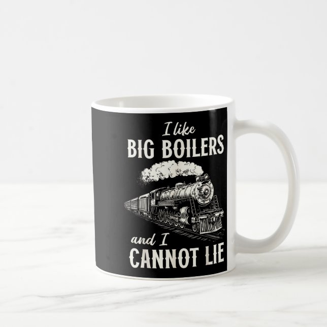 Funny Train Big Boilers Steam Locomotive Freight  Kaffeetasse (Rechts)