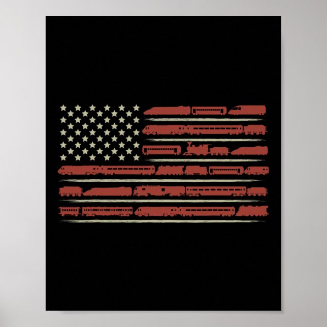 Funny Train Collector Gift Erwachsene Leiter Model Poster (Vorne)