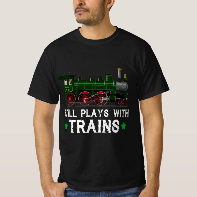 Funny Train For Trains Lovers Men Train Engine Dri T-Shirt (Vorderseite)