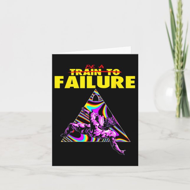 Funny Train to Failaching-Bodybuilding Karte (Vorderseite)