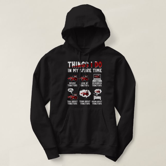 Funny Traktor liebt 6 Dinge, die ich in meinem Spa Hoodie (Design vorne)