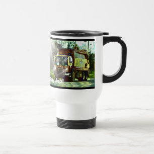 FUNNY TRASH TRUCK DRIVER'S COFFEE TASSE