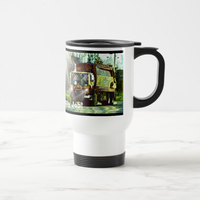 FUNNY TRASH TRUCK DRIVER'S COFFEE TASSE (Rechts)