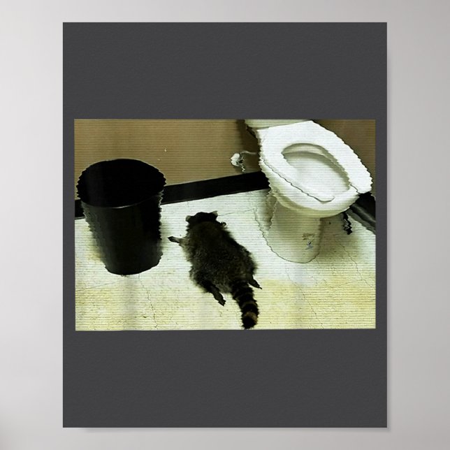 Funny Trashed Panda Drunk Racoon  Poster (Vorne)