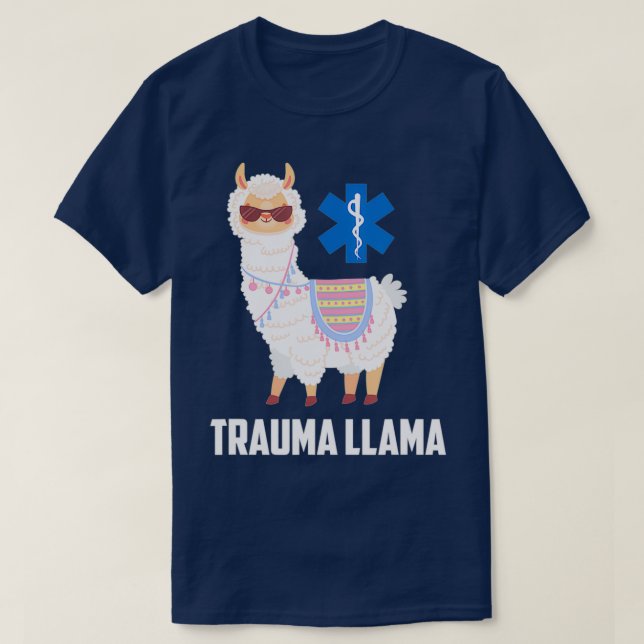 Funny Trauma Llama Emt Er Nurse First Responder Ga T-Shirt (Design vorne)