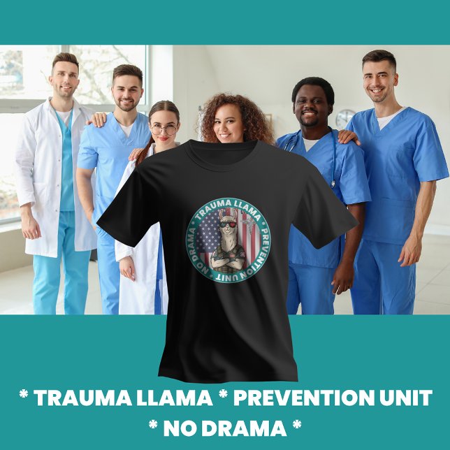 Funny Trauma Llama Prevention Unit Medizinischer T T-Shirt (Funny Trauma Llama Shirts for Medical Workers & EMS Heroes)