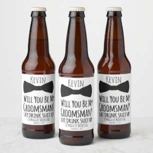 Funny Trauzeuge Beer Flasche Labels, Trauzeuge Bierflaschenetikett