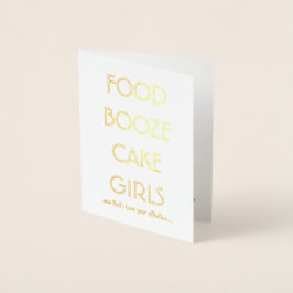 Funny Trauzeuge oder Trauzeuge FUTTER BOOZE CAKE M Folienkarte