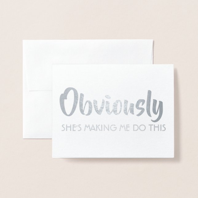 Funny Trauzeuge oder Trauzeuge - offensichtlich Folienkarte (Vorderseite mit Umschlag)