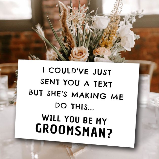 Funny Trauzeuge Vorschlag Card | Mann der Ehrenkar Einladung (Funny Groomsman Proposal Card | Man of Honor Cards)
