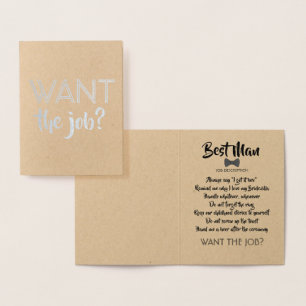 Funny Trauzeuge Vorschlag - Woll the Job? Folienkarte