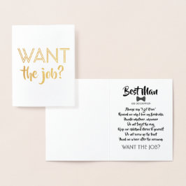 Funny Trauzeuge Vorschlag - Woll the Job? Folienkarte