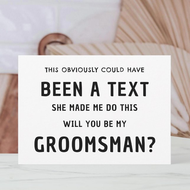 Funny Trauzeugen Vorschlag Card | Vorschlag für ei Einladung (Funny Groomsmen Proposal Card | Best Man Proposal)