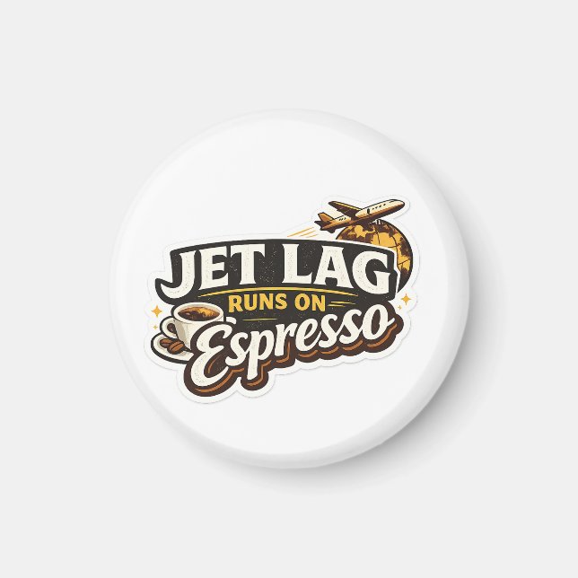  Funny Travel Coffee Lover Hat Magnet (Vorne)