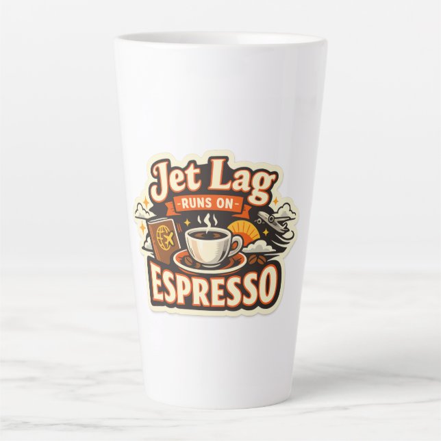  Funny Travel Coffee Lover Hat Milchtasse (Vorderseite)