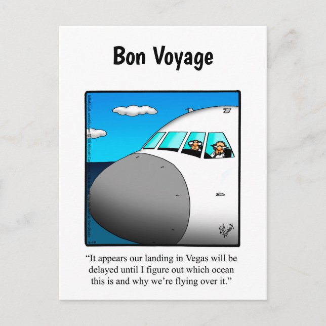 Funny Travel Spaß Postcard Postkarte (Vorderseite)
