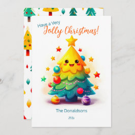 Funny Tree Christmas Card Feiertagskarte