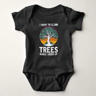 Funny Tree Climber Kid Arborist Future Job Baby Strampler