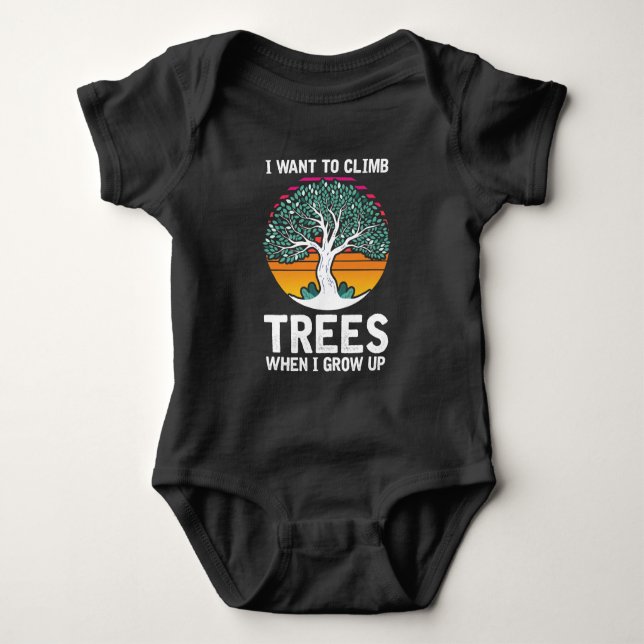Funny Tree Climber Kid Arborist Future Job Baby Strampler (Vorderseite)