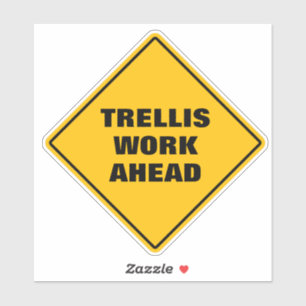 Funny Trellis arbeiten vor Gartenzaun-Pflanze Aufkleber
