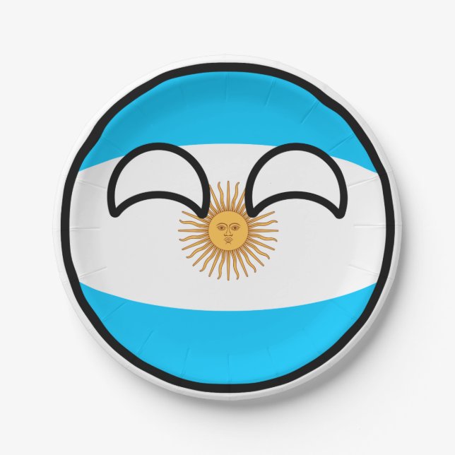 Funny Trending Geeky Argentinien Landball Pappteller (Vorderseite)
