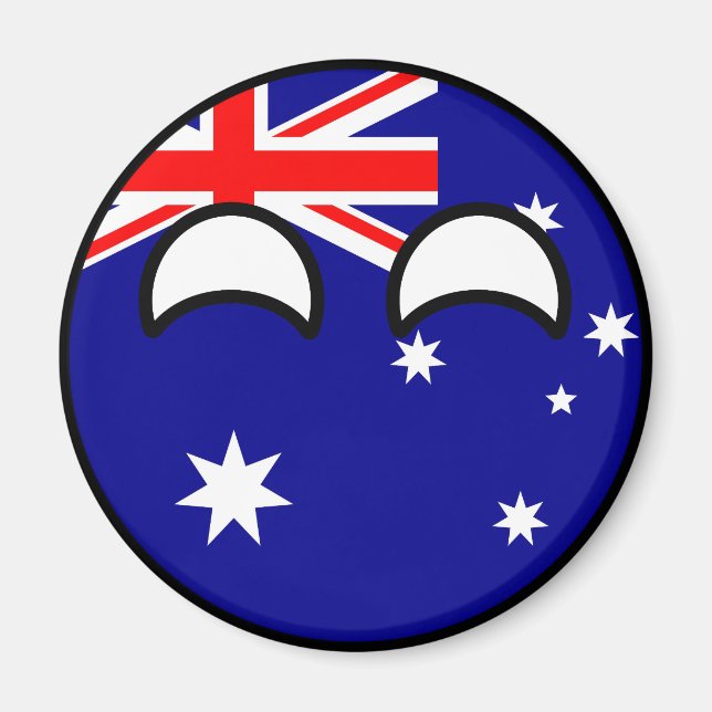 Funny Trending Geeky Australia Landball Magnet (Vorne)