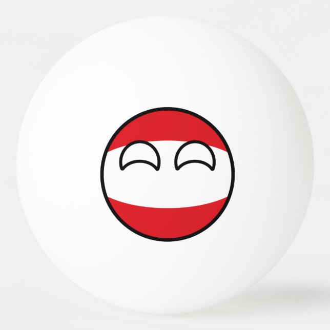 Funny Trending Geeky Austria Countryball Tischtennisball (Vorderseite)
