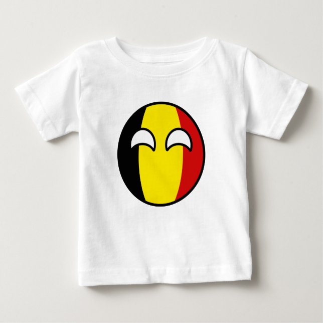 Funny Trending Geeky Belgien Countryball Baby T-shirt (Vorderseite)