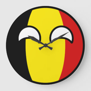 Funny Trending Geeky Belgium Countryball Große Wanduhr