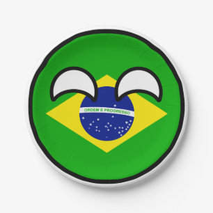 Funny Trending Geeky Brasilien Landschaftsball Pappteller