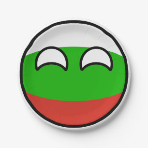 Funny Trending Geeky Bulgarien Landball Pappteller