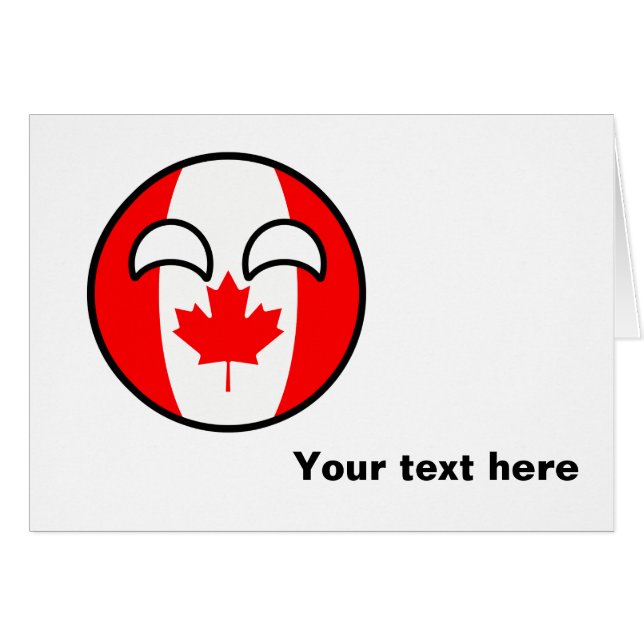 Funny Trending Geeky Canada Countryball (Vorderseite (Horizontal))