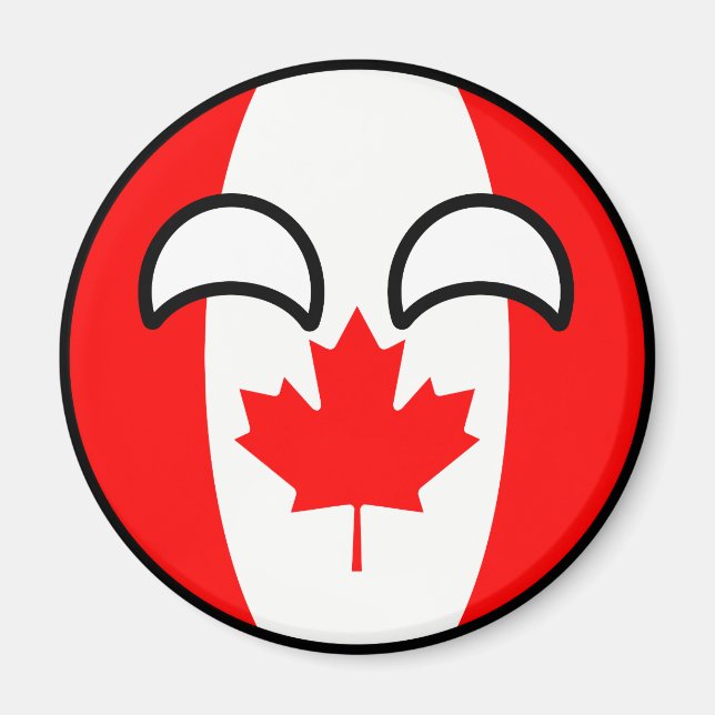 Funny Trending Geeky Canada Countryball Magnet (Vorne)