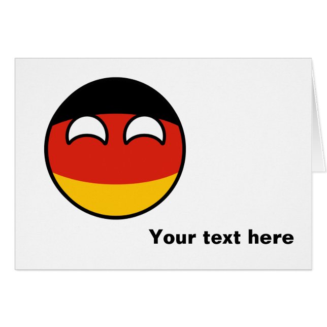 Funny Trending Geeky Deutschland Countryball (Vorderseite (Horizontal))