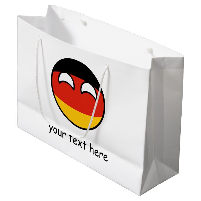 Funny Trending Geeky Deutschland Countryball Große Geschenktüte (Vorderseite Schrägansicht)